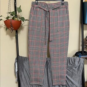 Chic Plaid Women's Trousers